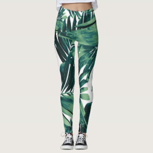 Palmbladeren Patroon Liefde #1 #tropical #wall #de Leggings