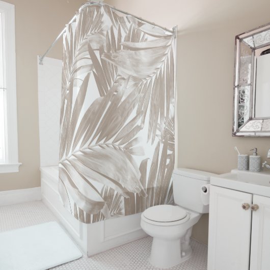 Palmbladeren Patroon Liefde #4 #tropical #wall #de Douchegordijn (In situ)