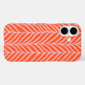 Palmbladeren Patroon Sinaasappel & Roze Case-Mate iPhone Case (Achterkant (horizontaal))