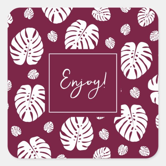 Palmbladeren Patroon Sticker (Voorkant)