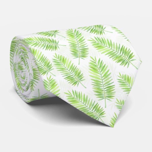 Palmbladeren patroon stropdas (Opgerold)