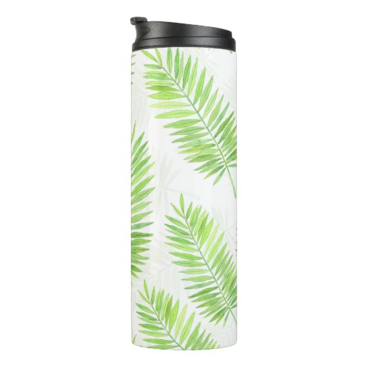 Palmbladeren patroon thermosbeker (Geroteerd rechts)