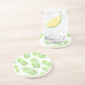 Palmbladeren patroon zandsteen onderzetter (Zijkant)