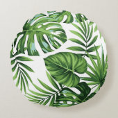 Palmbladeren Rond Kussen (Voorkant)