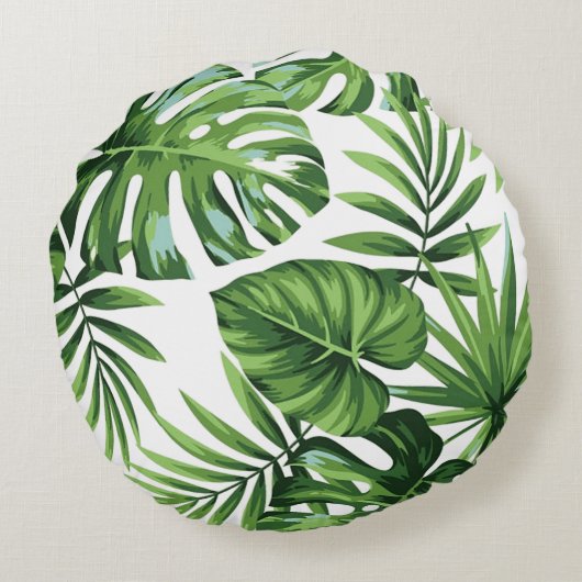 Palmbladeren Rond Kussen (Achterkant)