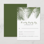 Palmbladeren RSVP Kaartje (Voorkant / Achterkant)