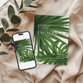 Palmbladeren Safari Luipaardprint Trouw  Kaart