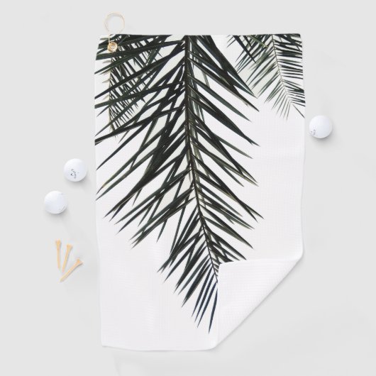 Palmbladeren silhouet golfhanddoek (Insitu)