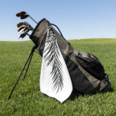 Palmbladeren silhouet golfhanddoek (Groen)