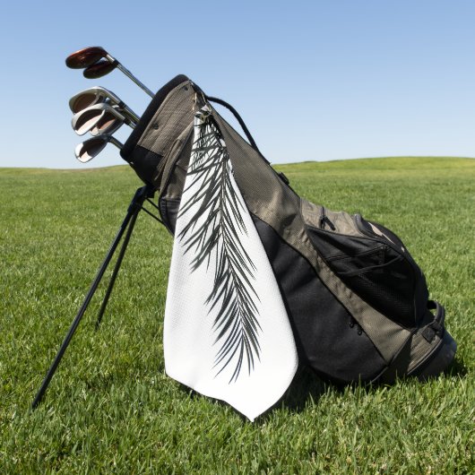 Palmbladeren silhouet golfhanddoek (Groen)