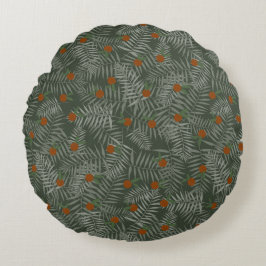 Palmbladeren & Sinaasappels Rond Kussen