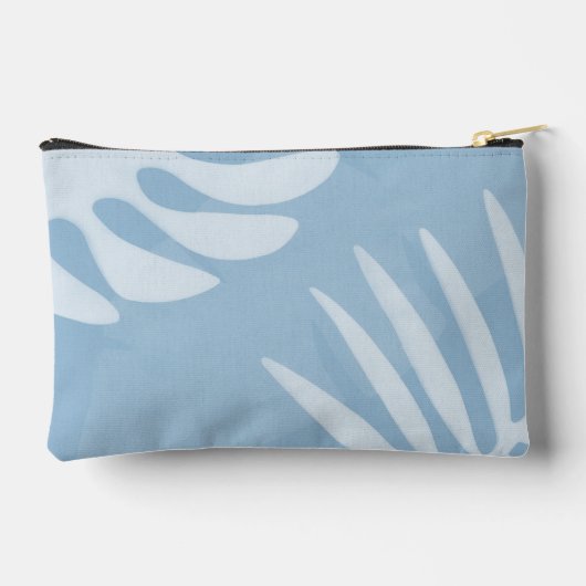 Palmbladeren Sky Blue Pouch Etui (Achterkant)