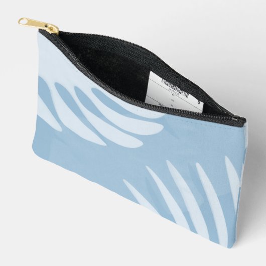 Palmbladeren Sky Blue Pouch Etui (Open)