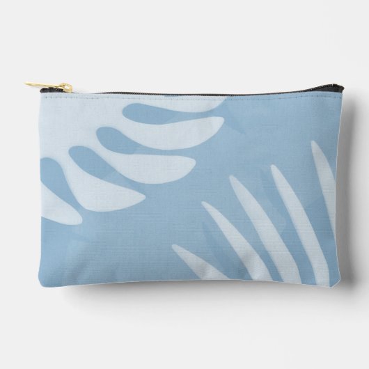 Palmbladeren Sky Blue Pouch Etui (Voorkant)