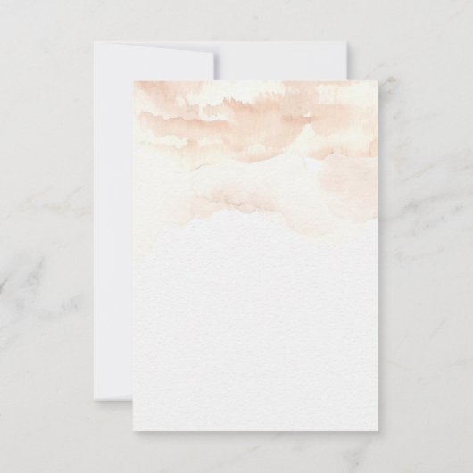 Palmbladeren strand bruiloftsreceptie uitnodiging (Achterkant)