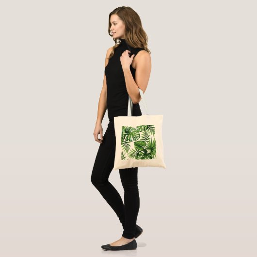 Palmbladeren Tote Bag (Voorkant (model))