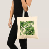 Palmbladeren Tote Bag (Voorkant (product))