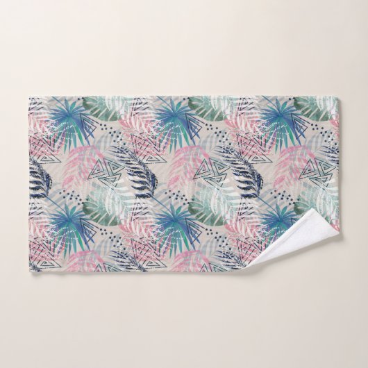 Palmbladeren, tropisch, botanisch, bladeren, oerwo bad handdoek (Handdoek)