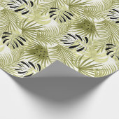 Palmbladeren, tropisch, botanisch, bladeren, oerwo cadeaupapier (Hoek)