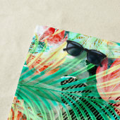 palmbladeren, tropisch, botanisch, kleurrijk strandlaken (In situ)