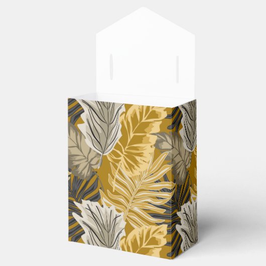 Palmbladeren, tropisch, botanisch, oerwoud, bos, bedankdoosjes (Geopend)