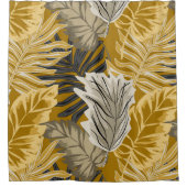 Palmbladeren, tropisch, botanisch, oerwoud, bos, douchegordijn (Voorkant)