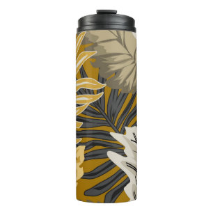 Palmbladeren, tropisch, botanisch, oerwoud, bos, thermosbeker