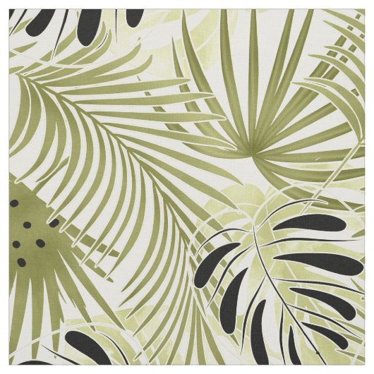 palmbladeren, tropisch, botanisch stof (Swatch)