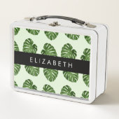 Palmbladeren, tropisch patroon, Jouw naam (Voorkant)