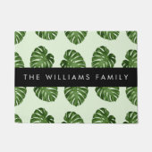 Palmbladeren, tropisch patroon, Jouw naam Deurmat (Voorkant)