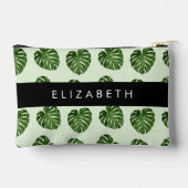 Palmbladeren, tropisch patroon, Jouw naam Etui (Achterkant)