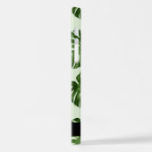 Palmbladeren, tropisch patroon, Jouw naam iPhone Hoesje (Linkerkant)