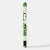 Palmbladeren, tropisch patroon, Jouw naam iPhone Hoesje (Rechterkant)