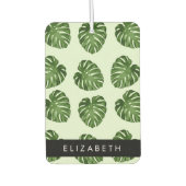 Palmbladeren, tropisch patroon, Jouw naam Luchtverfrisser (Voorkant)