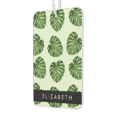 Palmbladeren, tropisch patroon, Jouw naam Luchtverfrisser (Links)
