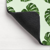 Palmbladeren, tropisch patroon, Jouw naam Muismat (Hoek)