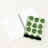 Palmbladeren, tropisch patroon, Jouw naam Notitieboek (Binnen)