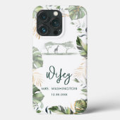 Palmbladeren Tropische Safari Echtgenote Script Br Case-Mate iPhone Case (Achterkant)