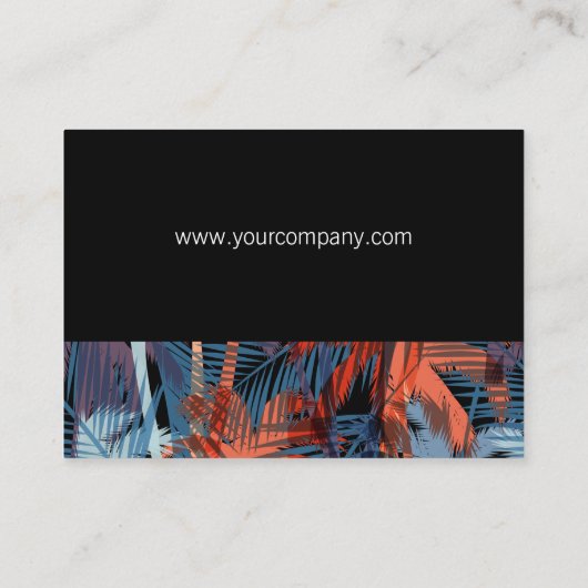 Palmbladeren Visitekaartje (Achterkant)