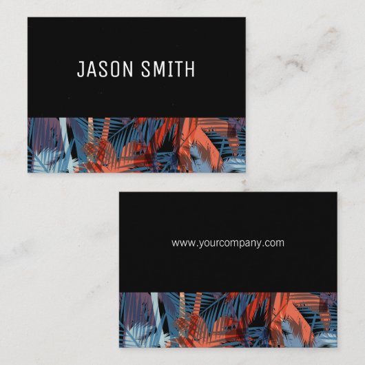 Palmbladeren Visitekaartje (Voorkant / Achterkant)