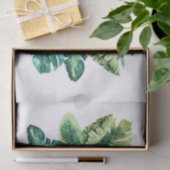 Palmbladeren wit goud Elegante tropische zomer Tissuepapier (Geschenk)