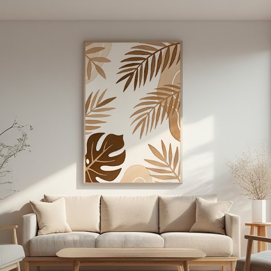 Palmbladeren – Zen Poster – Neutral Wall Print