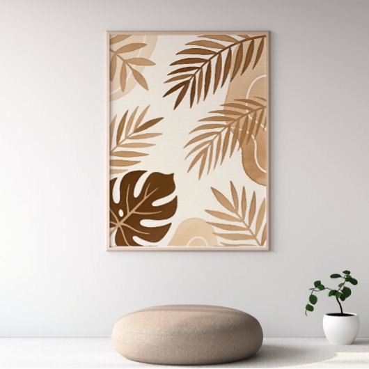 Palmbladeren – Zen Poster – Neutral Wall Print