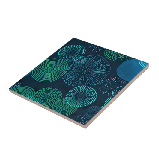 palmbladervloertegels tegeltje (Zijkant)