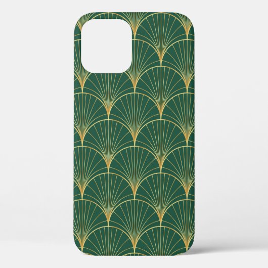 Palmbladpatroon op groene achtergrond - kunstdeco' Case-Mate iPhone case (Achterkant)