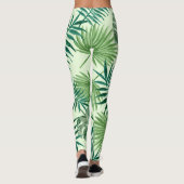 Palmbladpatroon waterverf leggings (Achterkant)