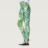 Palmbladpatroon waterverf leggings (Links)