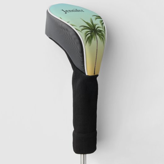 Palmbomen aanpasbaar golfheadcover (Schuin)