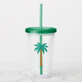 Palmbomen Acryl Drinkbeker (Voorkant)