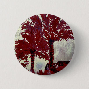 palmbomen acryl moderne tropische wandkunst ronde button 5,7 cm